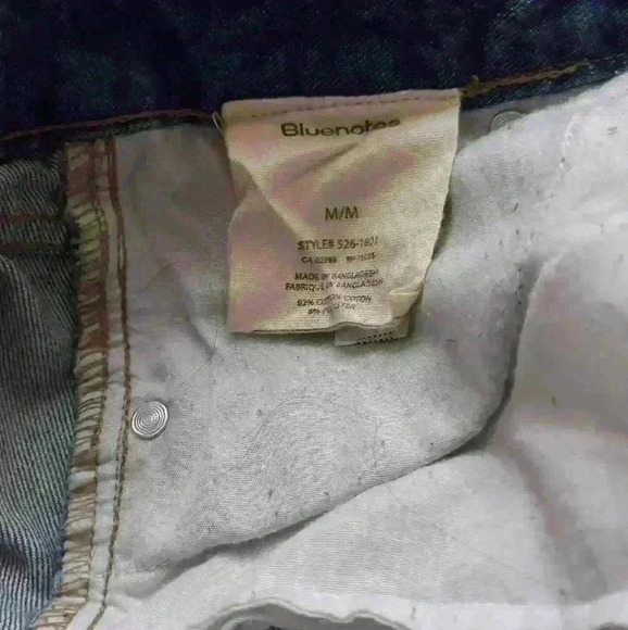 Bluenotes mini light wash 4 pocket frayed hem Demin skirt M - Picture 4 of 5